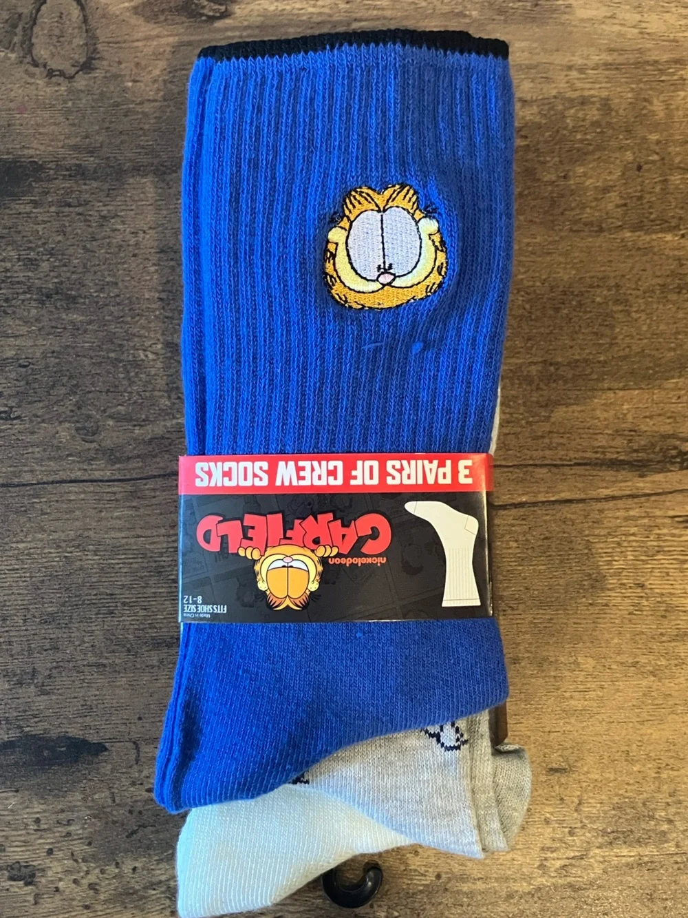 Garfield crew socks 3x